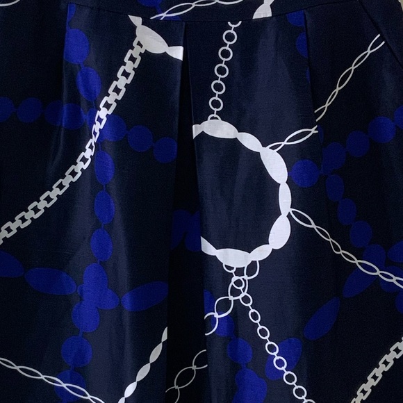 Talbots Navy Blue Silk A-Line Skirt NWOT - Picture 8 of 9